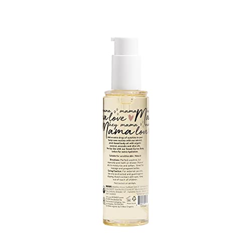 The Honest Company Honest Mama Glow On Body + Belly Oil | Organic, Plant-Based, Hypoallergenic, Omega-Infused | 4.2 fl oz