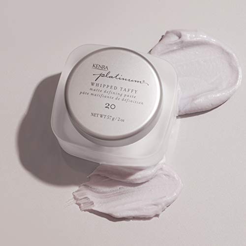 Kenra Platinum Whipped Taffy 20 | Matte Defining Paste | Delivers An Ultra-Matte, Firm Hold Finish | Sculpts, Smooths & Texturizes Styles | All Hair Types | 2fl. Oz