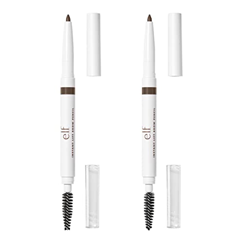 e.l.f. Cosmetics Instant Lift Brow Pencil 2-Pack, Dual-Ended Precision Brow Pencils For Shaping & Defining Brows, Neutral Brown