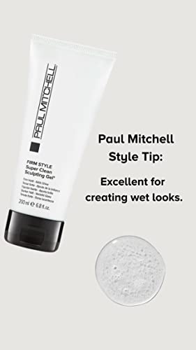 Paul Mitchell Super Clean Sculpting Gel, Firm Hold, High Shine Finish Hair Gel, For All Hair Types, 6.8 fl. oz.