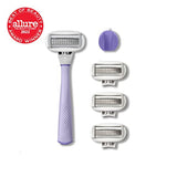 FLAMINGO 5-Blade Razors for Women - 1 Razor Handle + 4 5-Blade Refills + 1 Shower Holder - Sage