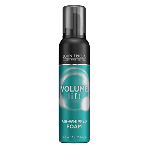 John Frieda Volume Lift Air Whipped Foam for Lightweight Fullness, Fine Hair Nourishing Mousse for Natural Volume, 7.5 Ounces, Formulated with Air-Silk Technology