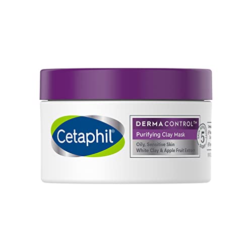 Cetaphil Clay Mask Pro, Dermacontrol Purifying Clay Exfoliating Face Mask For Nourishment with Bentonite Clay for Blackheads and Pores, Designed for Oily, Sensitive Skin, 3 oz