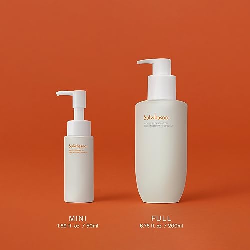 Sulwhasoo Gentle Lightweight, silky texture Korean Double Cleansing oil to melt away Waterproof Makeup, 1.69 fl. oz.