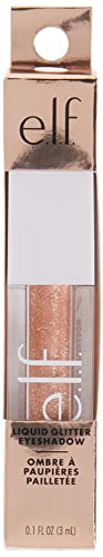 e.l.f., Liquid Glitter Eyeshadow, Long Lasting, Quick-Drying, Opaque, Gel-Based Formula, Creates High-Impact, Multi-Dimensional Eye Looks, Bling Bling, 0.10 Fl Oz