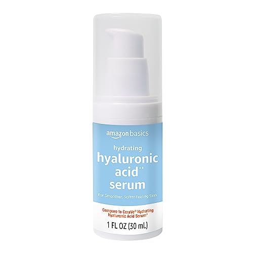 Amazon Basics Hydrating Hyaluronic Acid Serum, 1 Fluid Ounce, 1-Pack