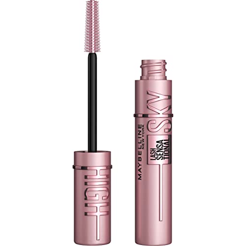 Maybelline New York Lash Sensational Sky High Serum Infused Lash Primer for Mascara, Lengthening, Thickening, Tinted and Washable Formula, Soft Black, 1 Count