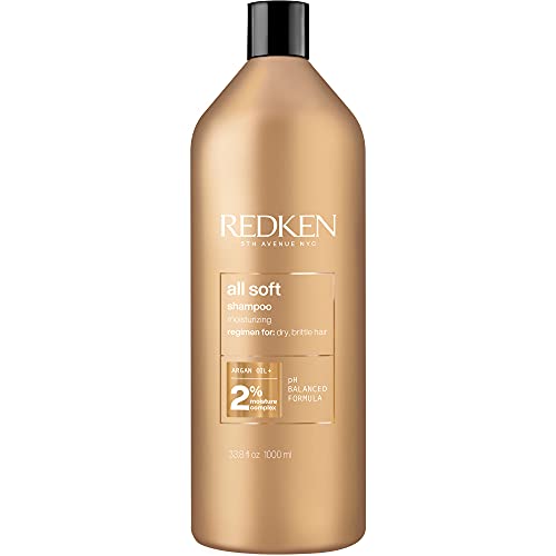 Redken All Soft Shampoo | For Dry / Brittle Hair | Provides Intense Softness and Shine | With Argan Oil | 10.1 Fl Oz (Pack of 1)