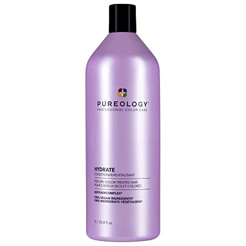 Pureology Moisturizing Conditioner, For Medium to Thick Hair Textures, Ideal for Dry & Colour Treated Hair, Sulfate-Free, Vegan, Hydrate, 266 ml