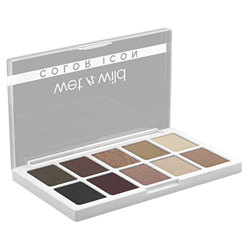 Wet N Wild Color Icon 10-Pan Eyeshadow Makeup Palette, Brown Nude Awakening, Long Lasting, Shimmer, Metallic, Glittery, Matte, Rich Smooth Pigment, Cruelty Free