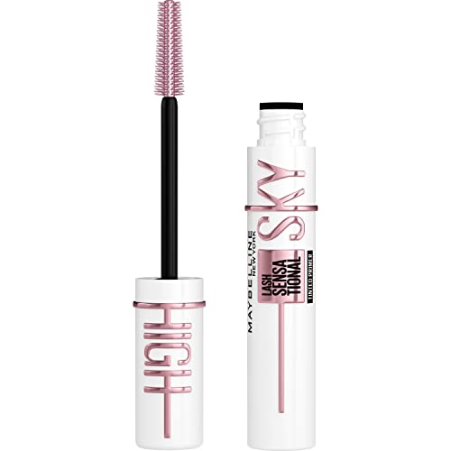 Maybelline New York Lash Sensational Sky High Serum Infused Lash Primer for Mascara, Lengthening, Thickening, Tinted and Washable Formula, Soft Black, 1 Count