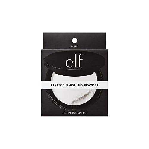 e.l.f., Perfect Finish HD Powder, Convenient, Portable Compact, Fills Fine Lines, Blurs Imperfections, Soft, Smooth Finish, Anytime Wear, 0.28 Oz