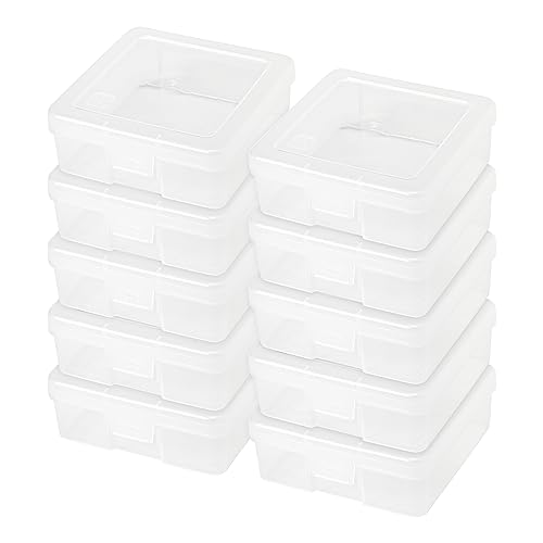 IRIS USA 10Pack Large Plastic Hobby Art Craft Supply Organizer Storage Containers with Latching Lid