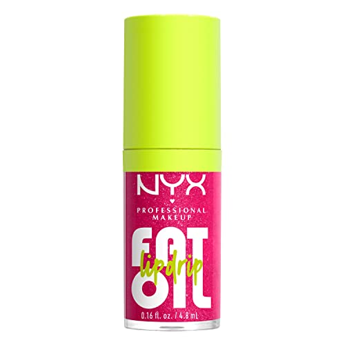 NYX PROFESSIONAL MAKEUP Fat Oil Lip Drip, Moisturizing, Shiny and Vegan Tinted Lip Gloss - My Main (Clear)