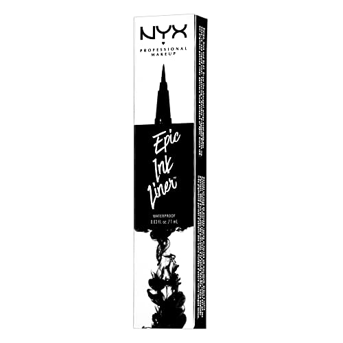 NYX PROFESSIONAL MAKEUP Epic Ink Liner Waterproof Liquid Eyeliner, Black, 2 Pack