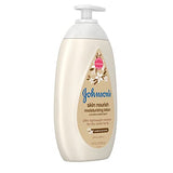 Johnsons Skin Nourish Moisturizing Baby Lotion for Dry Skin with Vanilla & Oat Scents, Gentle & Lightweight Body Lotion for The Whole Family, Hypoallergenic, Dye-Free, 16.9 fl. oz