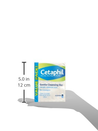 CETAPHIL Gentle Cleansing Bar, 4.5 oz Bar (Pack of 6), Nourishing Cleansing Bar For Dry, Sensitive Skin, Non-Comedogenic, (Packaging May Vary)