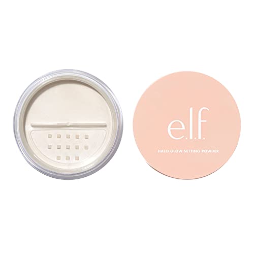 e.l.f., Halo Glow Setting Powder, Silky, Weightless, Blurring, Smooths, Minimizes Pores and Fine Lines, Creates Soft Focus Effect, Medium, Semi-Matte Finish, 0.24 Oz