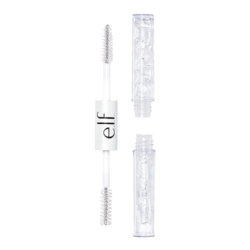 e.l.f. Clear Brow & Lash Mascara, Dual-Sided Clear Brow Gel & Mascara, Long-Wear Conditioning Formula, 0.084 Fl Oz