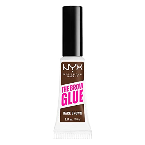 NYX PROFESSIONAL MAKEUP The Brow Glue, Extreme Hold Tinted Eyebrow Gel - Medium Brown