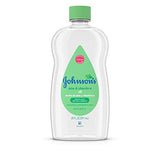 Johnsons Baby Oil, Mineral Oil Enriched with Aloe Vera and Vitamin E, 20 fl. oz