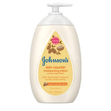 Johnsons Skin Nourish Moisturizing Baby Lotion for Dry Skin with Shea & Cocoa Butter Scents, Gentle & Lightweight Body Lotion for The Whole Family, Hypoallergenic, Dye-Free, 16.9 fl. oz