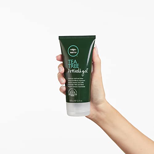 Tea Tree Firm Hold Gel, Hair Gel, Maximum Hold, High-Shine Finish, For All Hair Types, 5.1 fl. oz.