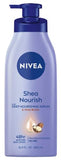 NIVEA Shea Nourish Body Lotion, Dry Skin Lotion with Shea Butter, 16.9 Fl Oz Pump Bottle