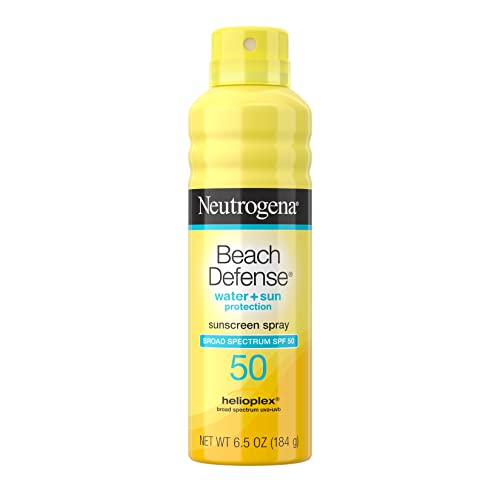 Neutrogena Beach Defense Sunscreen Spray SPF 50 Water-Resistant Body Spray with Broad Spectrum , PABA-Free, Oxybenzone-Free & Fast-Drying, Superior Sun Protection, 6.5 oz