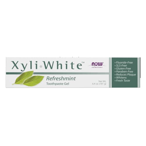 NOW Solutions, Xyliwhiteâ„¢ Toothpaste Gel, Refreshmint, Cleanses and Whitens, Fresh Taste, 6.4-Ounce