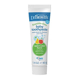 Dr. Brown’s Fluoride-Free Baby Toothpaste, Infant & Toddler Oral Care, Apple Pear, 1-Pack, 1.4oz/40g, 0-3 years