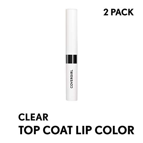 COVERGIRL Outlast All-day Moisturizing Lip Color, Clear Top Coat, Pack of 2