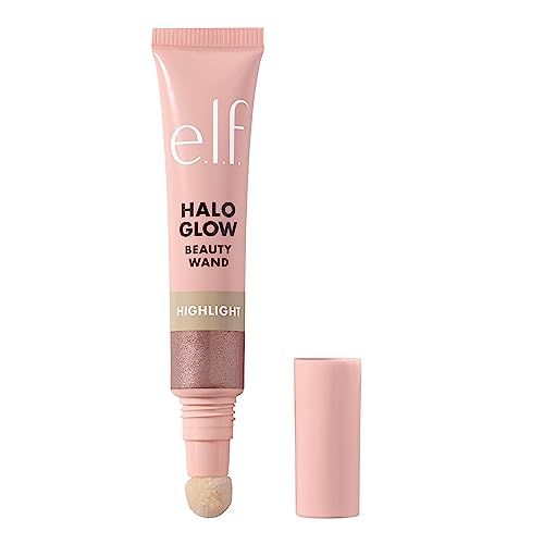 e.l.f. Halo Glow Highlight Beauty Wand, Liquid Highlighter Wand For Luminous, Glowing Skin, Buildable Formula, Vegan & Cruelty-free,Champagne Campaign