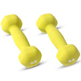 JFIT Dumbbell Set w/Durable Rack, Double Neoprene Coated Workout Weights, Solid Design Rack, 32 LB Set