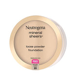 Neutrogena Mineral Sheers Lightweight Loose Powder Makeup Foundation with Vitamins A, C, & E, Sheer to Medium Buildable Coverage, Skin Tone Enhancer, Face Redness Reducer, Classic Ivory 10,.19 oz