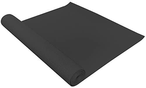 BalanceFrom 3mm Thick High Density Anti-Tear Exercise Yoga Mat with Optional Yoga Blocks Black