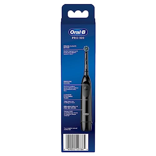 Oral B Pro 100 CrossAction, Battery Powered Electric Toothbrush, Black