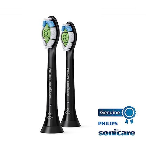 Philips Sonicare Genuine W DiamondClean Toothbrush Heads, 2 Brush Heads, Black, HX6062/95