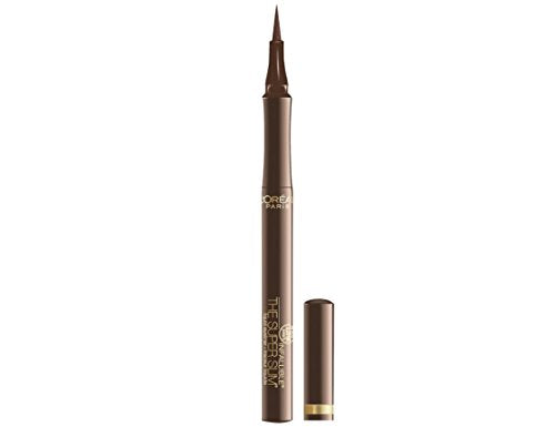 L’Oréal Paris Makeup Infallible Super Slim Long-Lasting Liquid Eyeliner, Ultra-Fine Felt Tip, Quick Drying Formula, Glides on Smoothly, Brown, Pack of 1