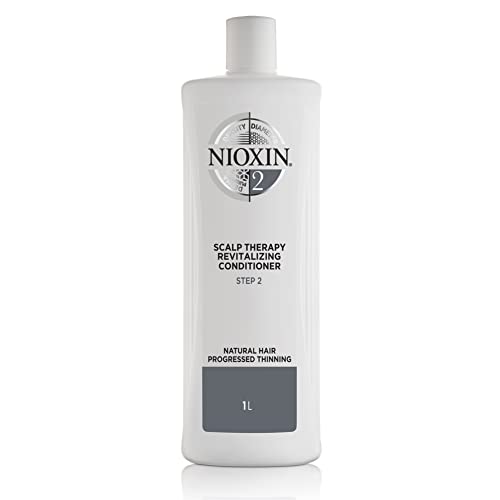 Nioxin System 2 Scalp Therapy Conditioner with Peppermint Oil, Treats Dry Scalp, Provides Moisture Control & Balance, For Natural Hair with Progressed Thinning, 16.9 fl oz