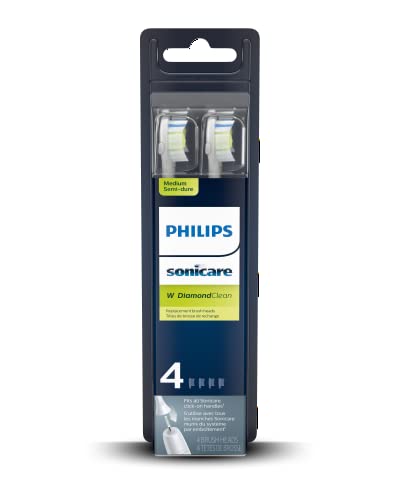 Philips Sonicare Genuine W DiamondClean Toothbrush Heads, 2 Brush Heads, Black, HX6062/95