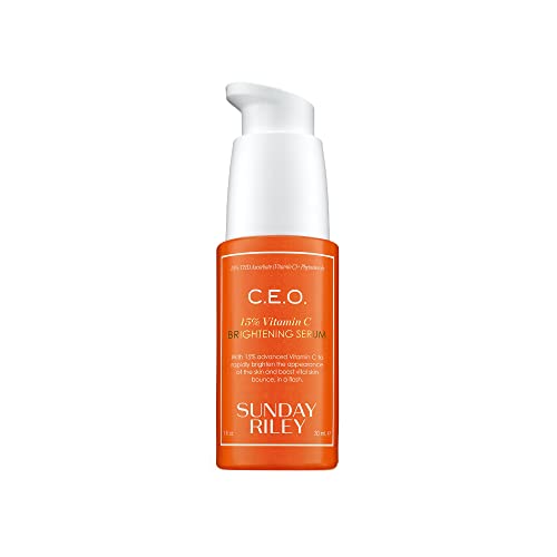 Sunday Riley C.E.O. 15% Vitamin C Brightening Serum, Orange, 1.0 Fl oz(pack of 1)