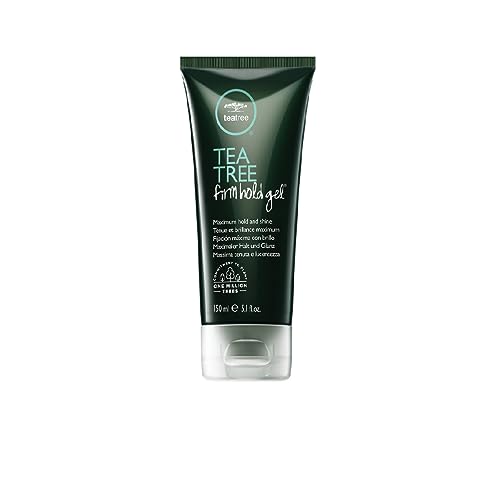 Tea Tree Firm Hold Gel, Hair Gel, Maximum Hold, High-Shine Finish, For All Hair Types, 5.1 fl. oz.