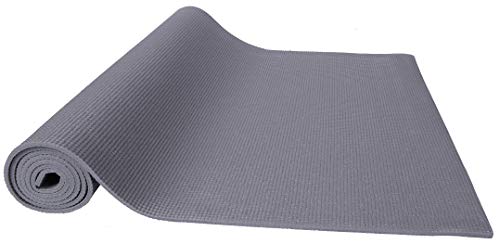 BalanceFrom Go Yoga All Purpose High Density Non-Slip Exercise Yoga Mat with Carrying Strap, 1/4", Black