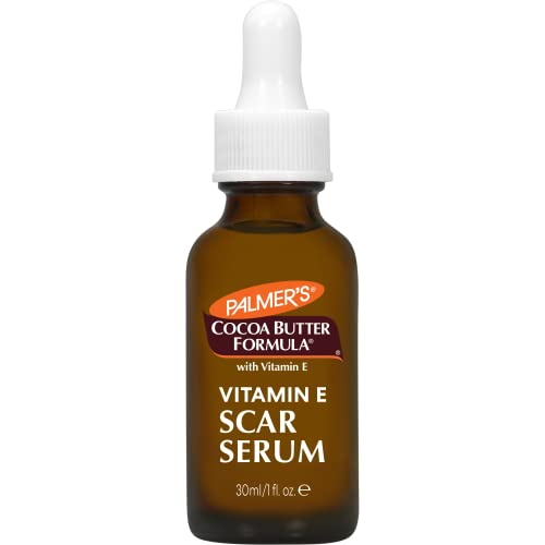 Palmers Cocoa Butter Formula Scar Serum, Skin Brightening Oil for Face & Body, Concentrated Serum with Vitamin E, Fragrance Free, 1 Fl Oz