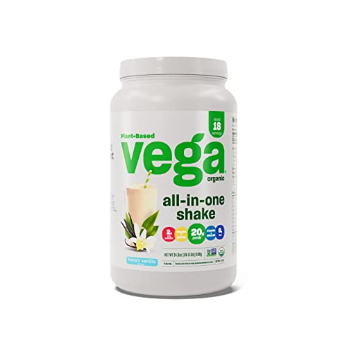 Vega Organic All-in-One Vegan Protein Powder, Chocolate - Superfood Ingredients, Vitamins for Immunity Support, Keto Friendly, Pea Protein for Women & Men, 3.7 lbs (Packaging May Vary)