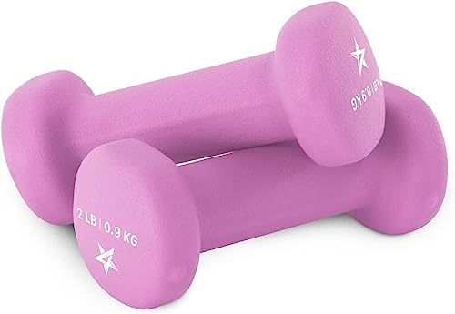 Yes4All 3 lbs Dumbbells Neoprene with Non Slip Grip – Great for Total Body Workout – Total Weight: 6 lbs (Set of 2)