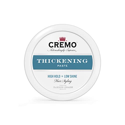 Cremo Premium Barber Grade Hair Styling Thickening Paste, High Hold, Low Shine, 4 Oz