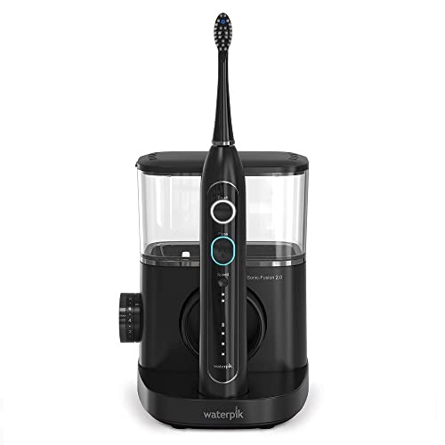 Waterpik Sonic-Fusion 2.0 Professional Flossing Toothbrush, Electric Toothbrush and Water Flosser Combo In One, White