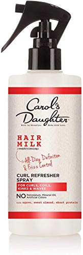 Carol’s Daughter Hair Milk Curl Refresher Spray for Curls, Coils and Waves, with Agave, Sweet Almond and Wheat Protein, Hair Refresher Spray, 10 fl oz